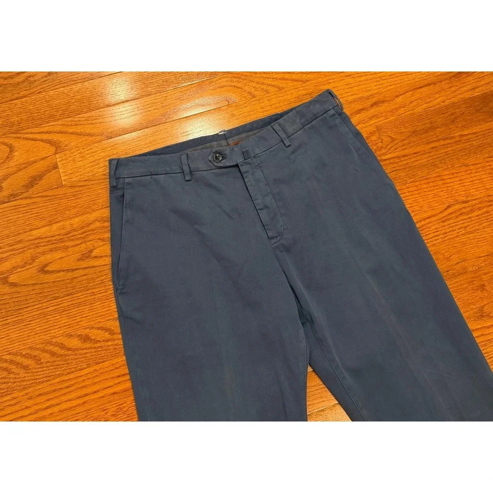 Loro Piana Cotton Stretch Chino Pants Fits Mens 30x30 Blue Italy Made Casual